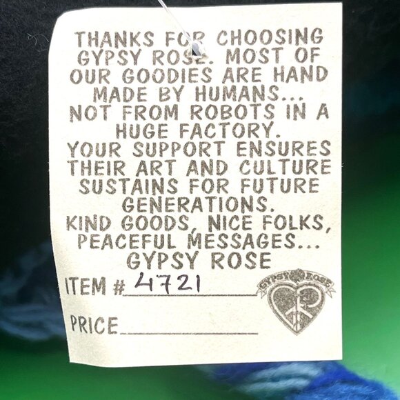 Gypsy Rose Handmade Knit Beanie Hat Chullo Fleece Lined Pom Braids Peruvian Boho - Picture 12 of 12